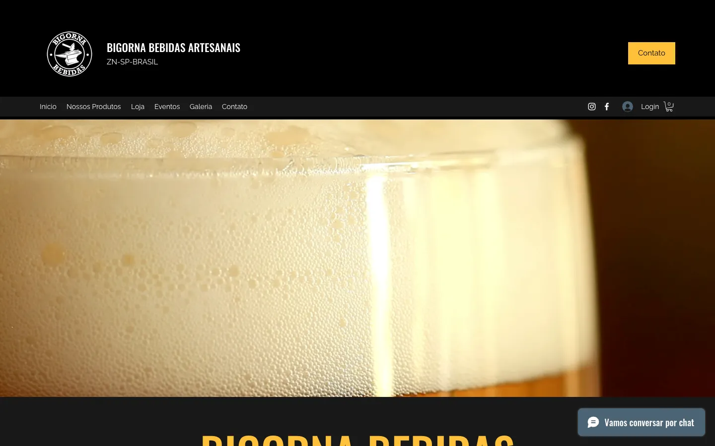 Site atual da Bigorna no computador
