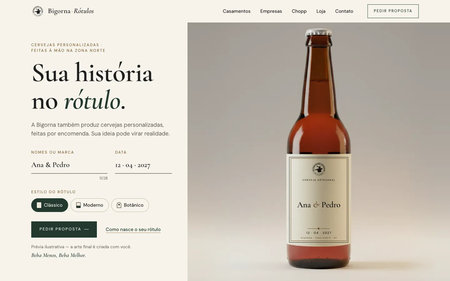 Proposta Rótulo no computador