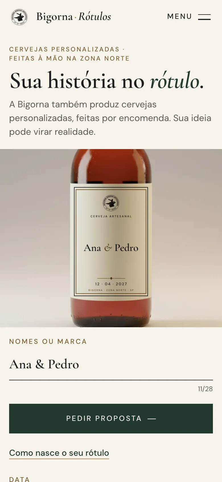 Proposta Rótulo no celular